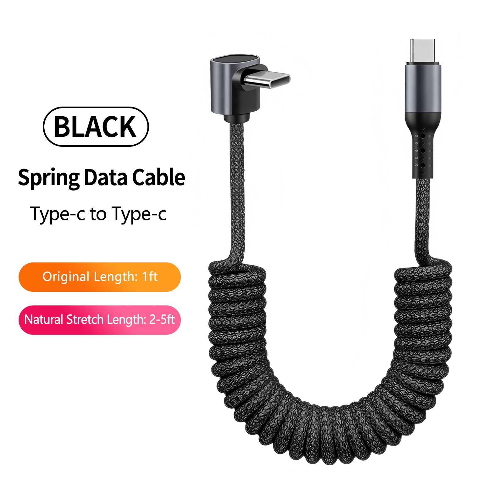 สายเคเบิล USB A เป็น USB C แบบ - Coiled Usb Cable บทวิจารณ์และราคา