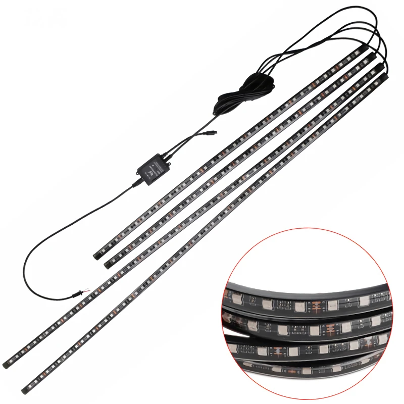 ไฟนีออนส่องสว่างใต้แถบไฟ LED ย - Rgb Underglow Strip บทวิจารณ์และราคา