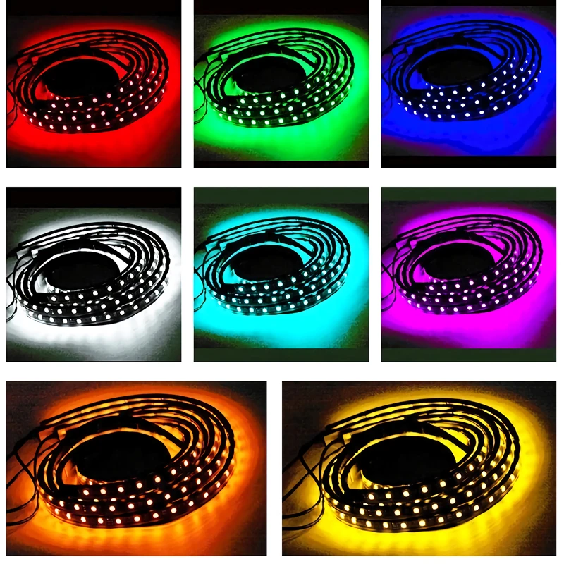 ไฟนีออนส่องสว่างใต้แถบไฟ LED ย - Rgb Underglow Strip บทวิจารณ์และราคา