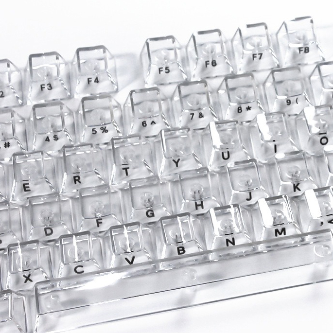 คีย์แคปโปรไฟล์เชอร์รี่ใสแบบคริ - Keyboard Gaming Transparent บทวิจารณ์และราคา