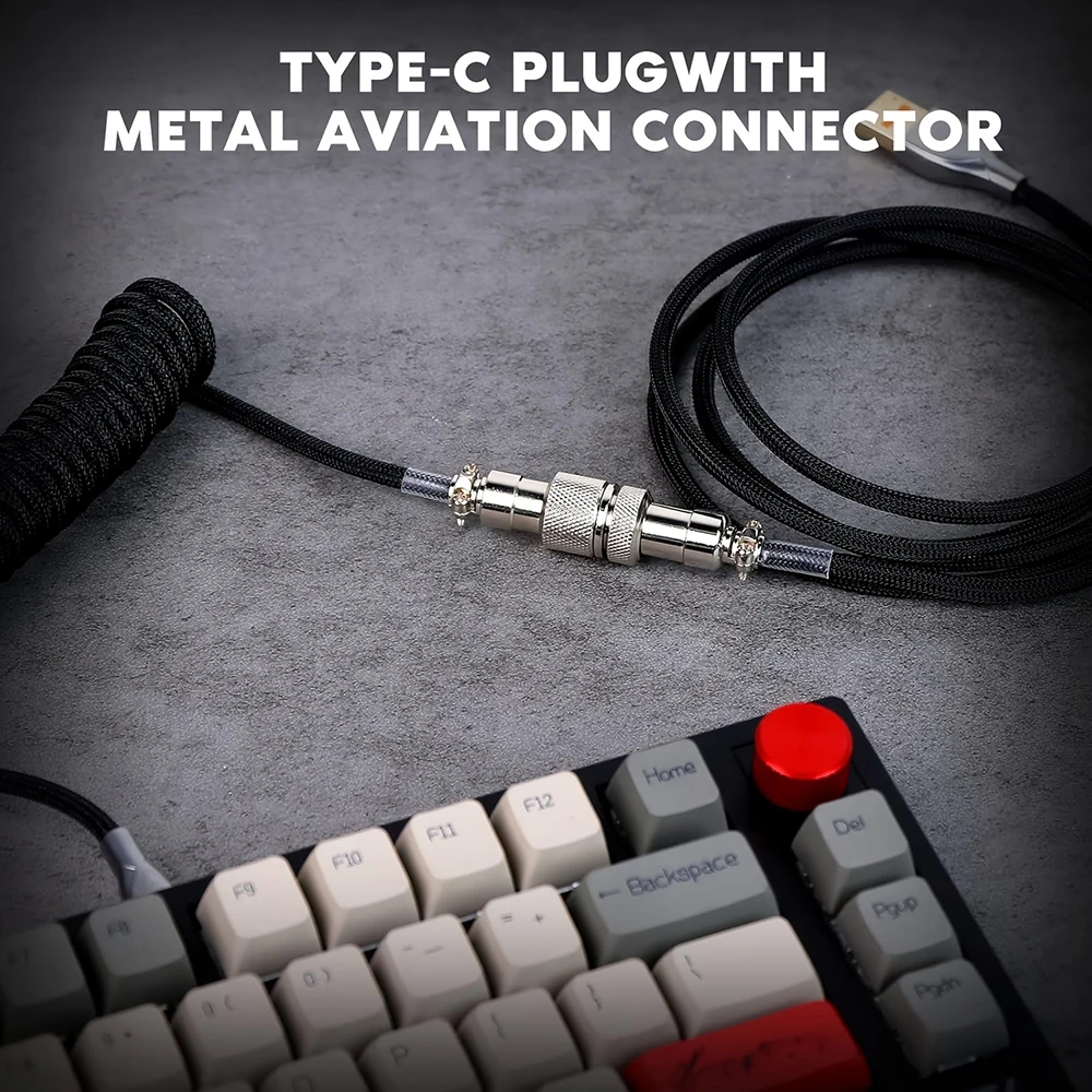 สายคีย์บอร์ดแบบขด 1.5 ม. USB C - Coiled Usb Cable บทวิจารณ์และราคา