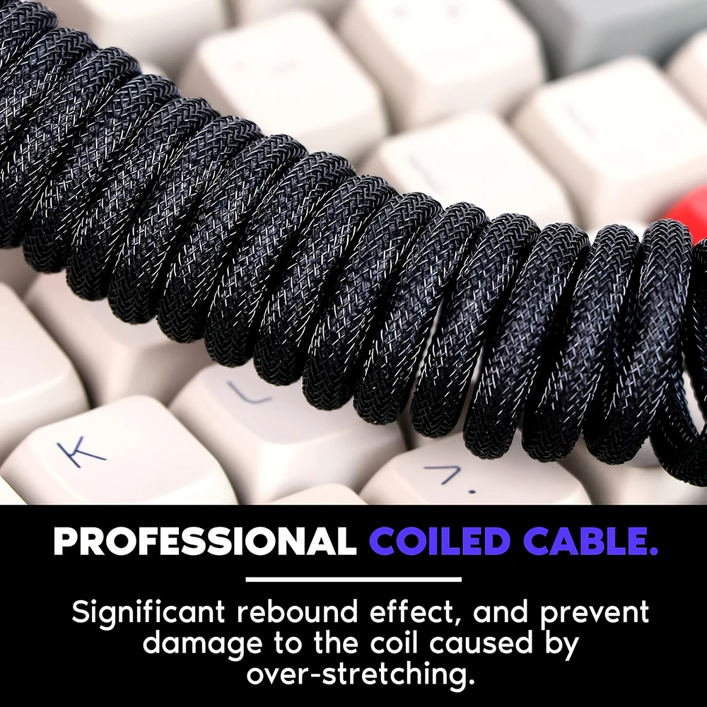สายคีย์บอร์ดแบบขด 1.5 ม. USB C - Coiled Usb Cable บทวิจารณ์และราคา