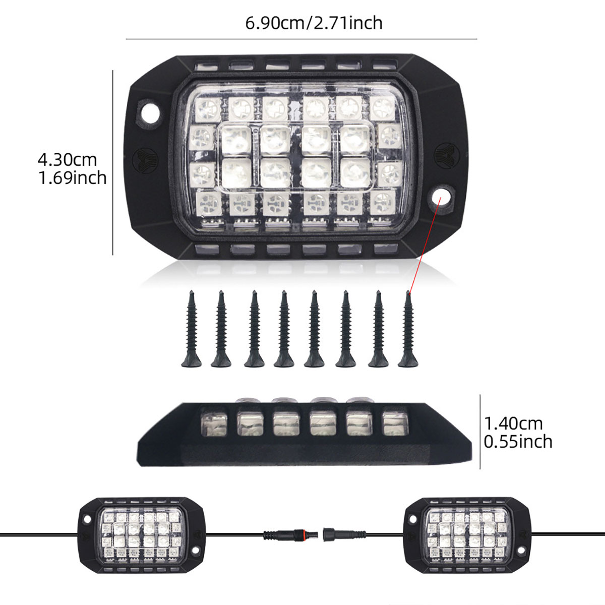 รถ RGB LED แชสซี Light Strip 4 - Rgb Underglow Strip บทวิจารณ์และราคา