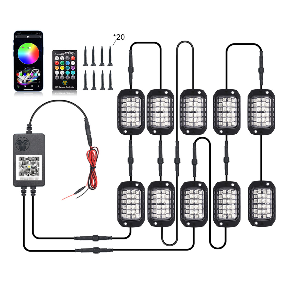 รถ RGB LED แชสซี Light Strip 4 - Rgb Underglow Strip บทวิจารณ์และราคา