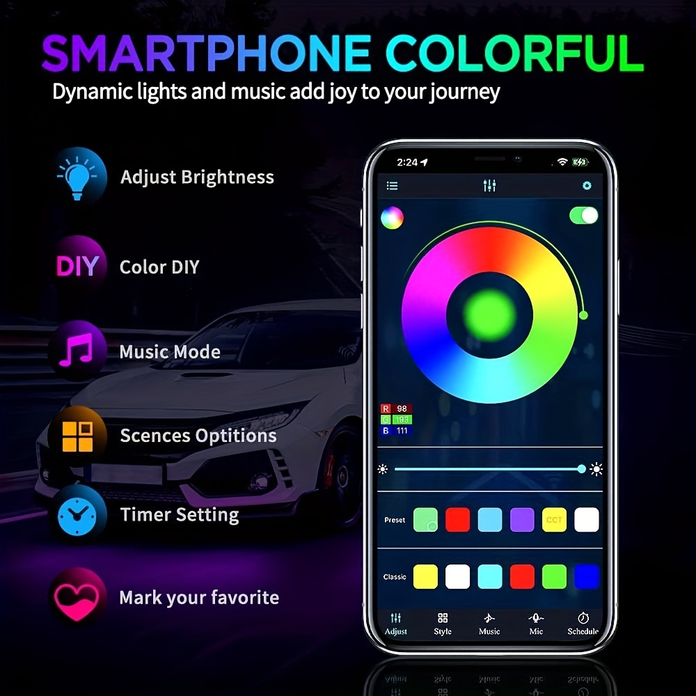 ไฟ LED RGB แบบยืดหยุ่นสำหรับตก - Rgb Underglow Strip บทวิจารณ์และราคา