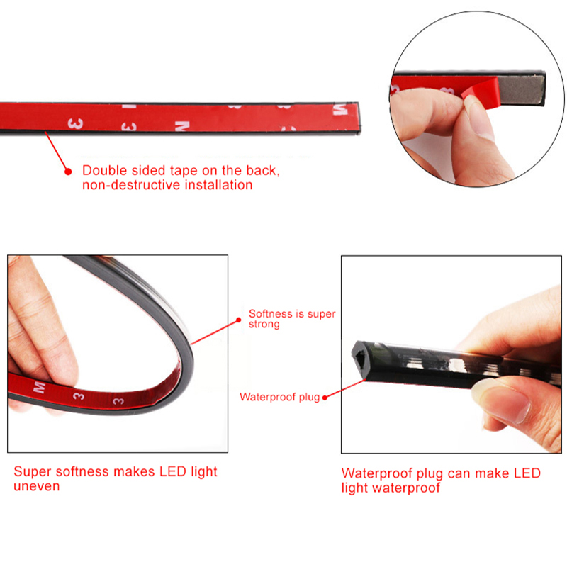 Niscarda 4PCS 12V IP65 App ควบ - Rgb Underglow Strip บทวิจารณ์และราคา