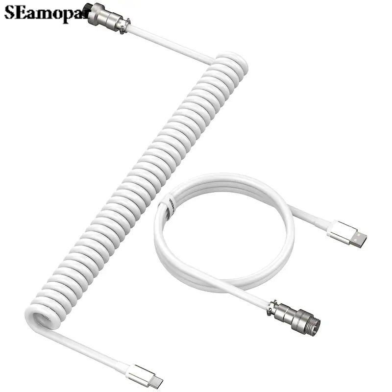 สายคีย์บอร์ดแบบขดลวดชนิด Type- - Coiled Usb Cable บทวิจารณ์และราคา